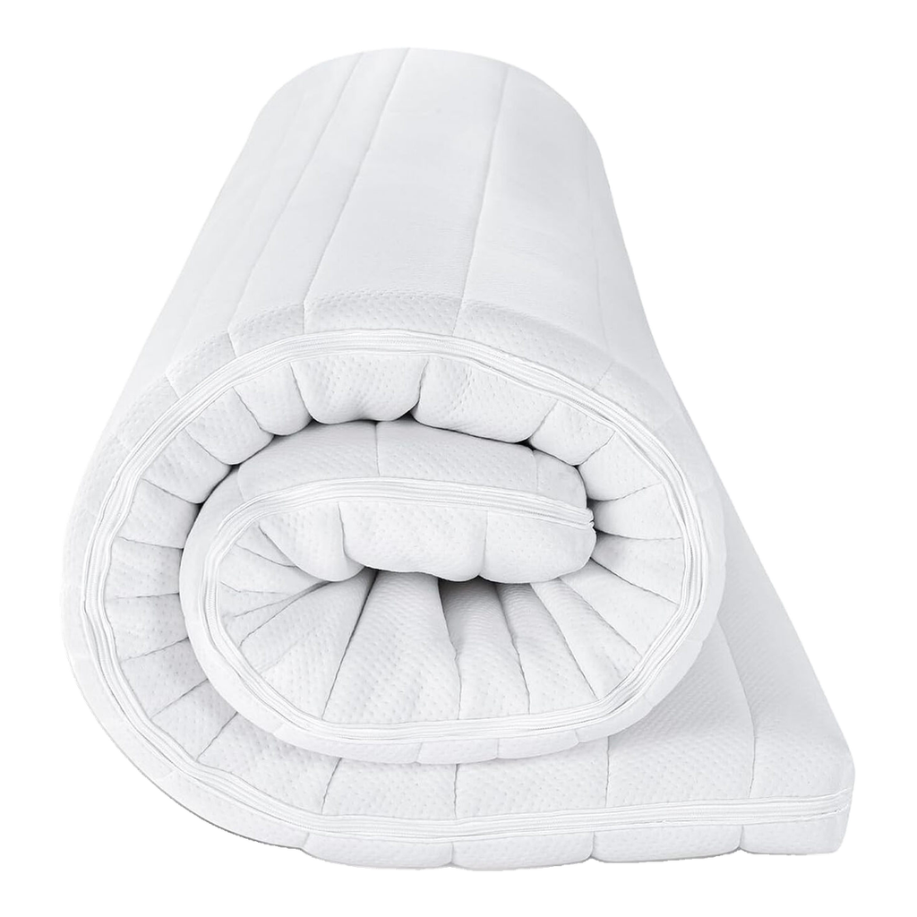 EGO HOME Surmatelas 180 x 200 cm - Surmatelas en mousse à mémoire de 8 cm H2, doux, surmatelas de confort premium avec housse amovible et lavable, respirant