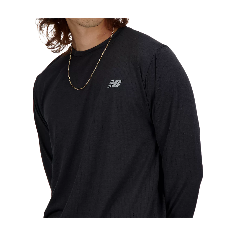 New Balance T-shirt de sport manches longues MT BK Noir