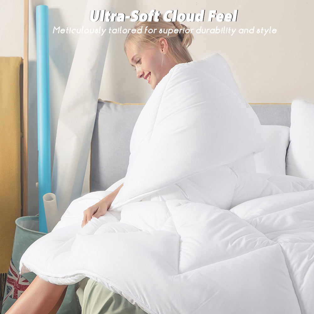 MENDALE Couette - Respirante et douce toute l'année, couette double pour été, automne et hiver, hypoallergénique et lavable 135 x 200 cm