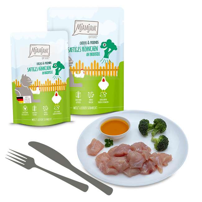 [Peut être servi frais pour l'été] MjAMjAM Quetschie Nourriture humide pour chat au poulet - 300 g x 6