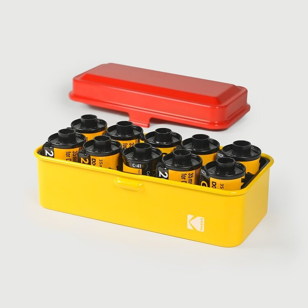 Kodak Boîte de rangement en métal pour film 120/135 mm Rouge