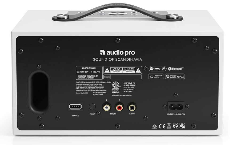 Audio Pro C5 MkII White Enceinte connectée sans fil Wifi AirPlay2 - Blanc