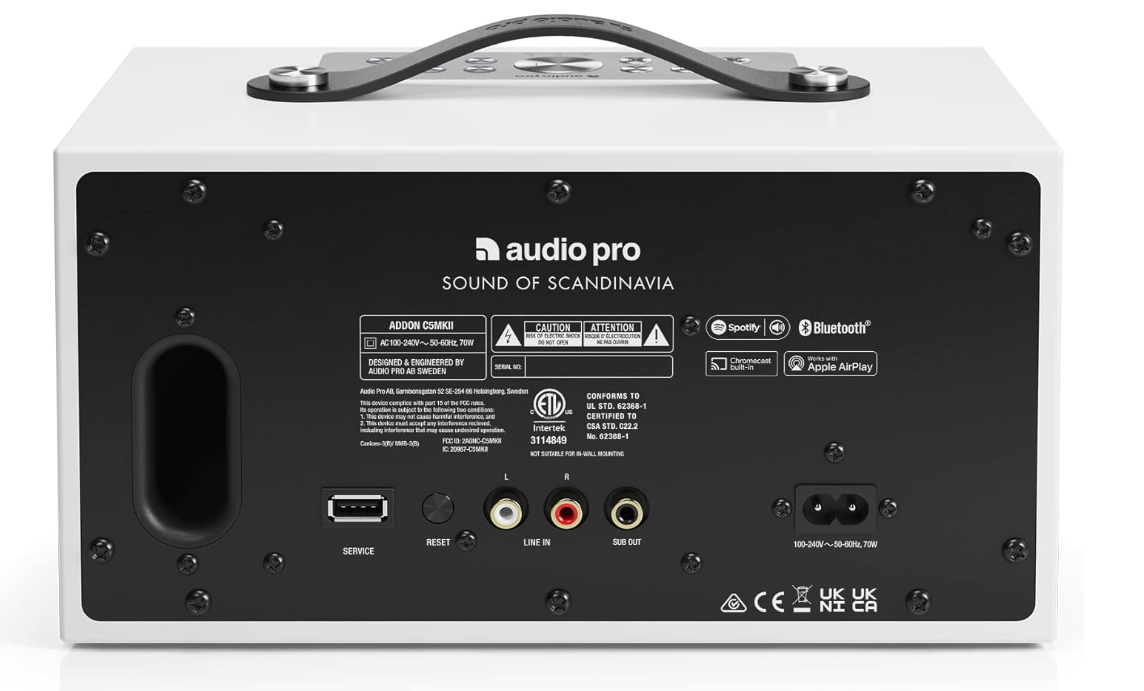 Audio Pro C5 MkII White Enceinte connectée sans fil Wifi AirPlay2 - Blanc