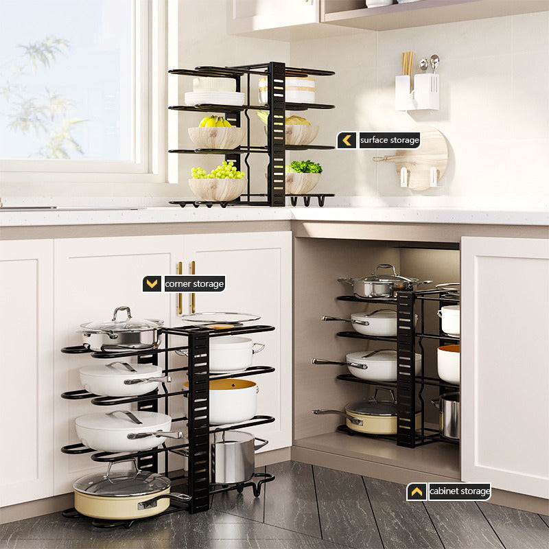 SRD Étagère de rangement à 8 niveaux pour cuisine en acier 4,5 mm