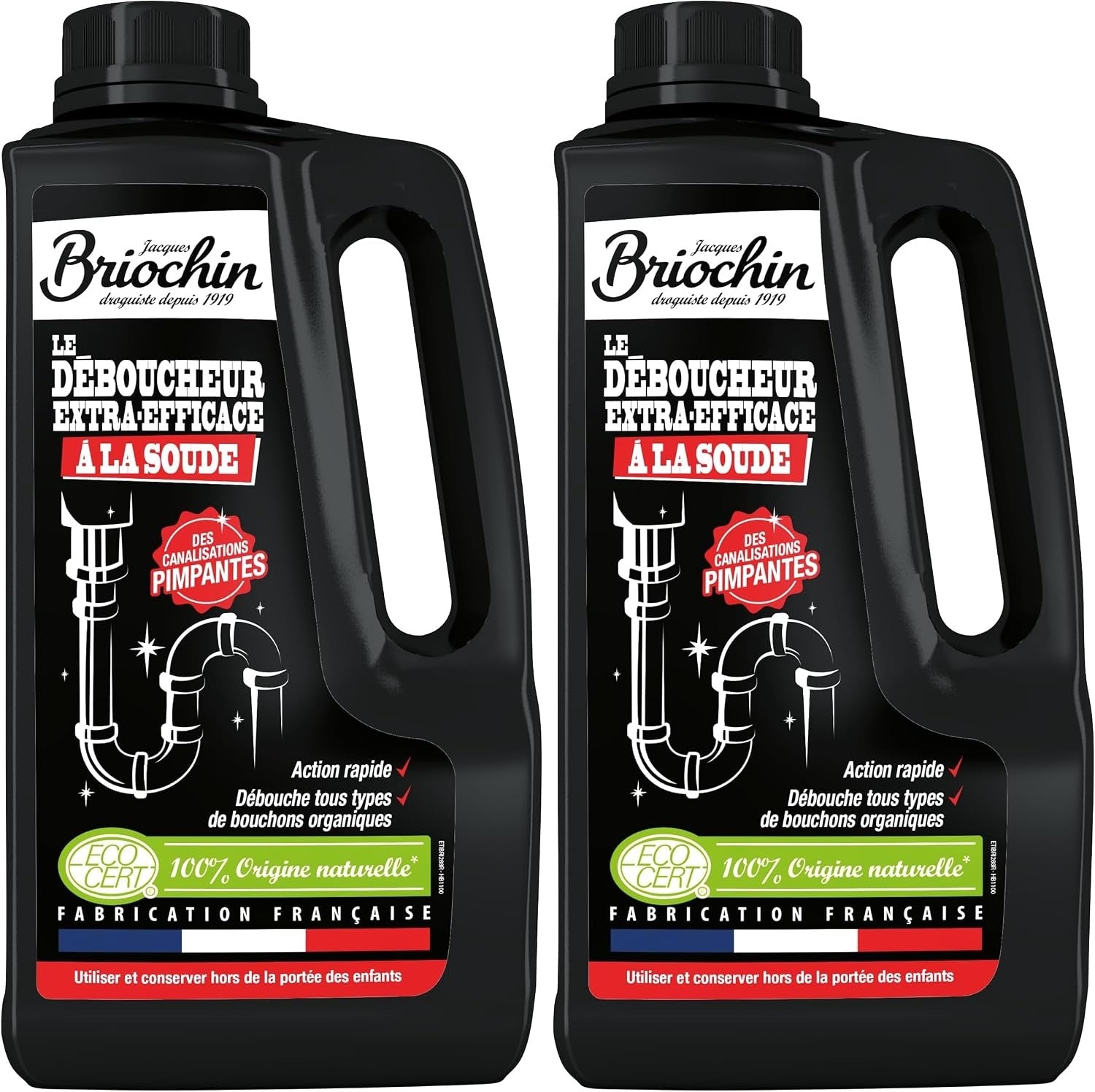 Jacques Briochin Déboucheur Extra-Efficace pour Canalisations 900 ml