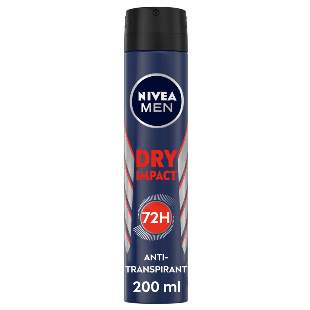 NIVEA MEN Déodorant Aisselles Dry Impact Protection 72h Spray 200 ml