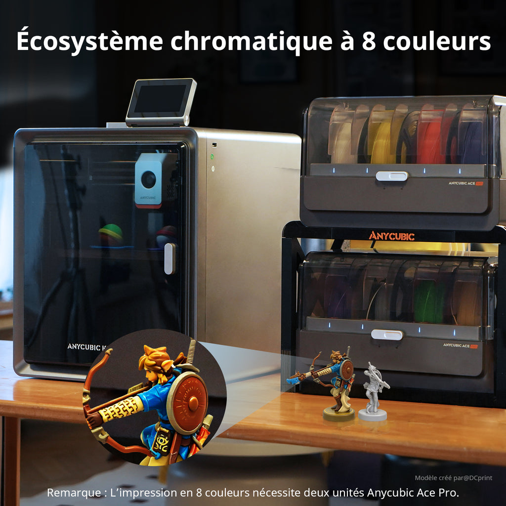 ANYCUBICxnotre partenaire Imprimantes 3D Kobra S1 Combo 250*250*250 mm Vitesse d'impression jusqu'à 600 mm/s