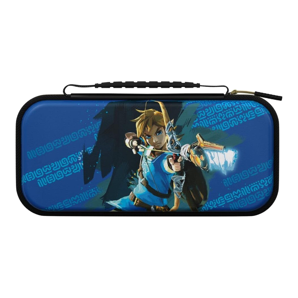 PDP Sacoche Rigide Travel Case Plus Nintendo Switch, Switch Lite et OLED- Grandes et Petites Poches Accessoires - Licence Officielle The Legend of Zelda - Design Lumineux 3D
