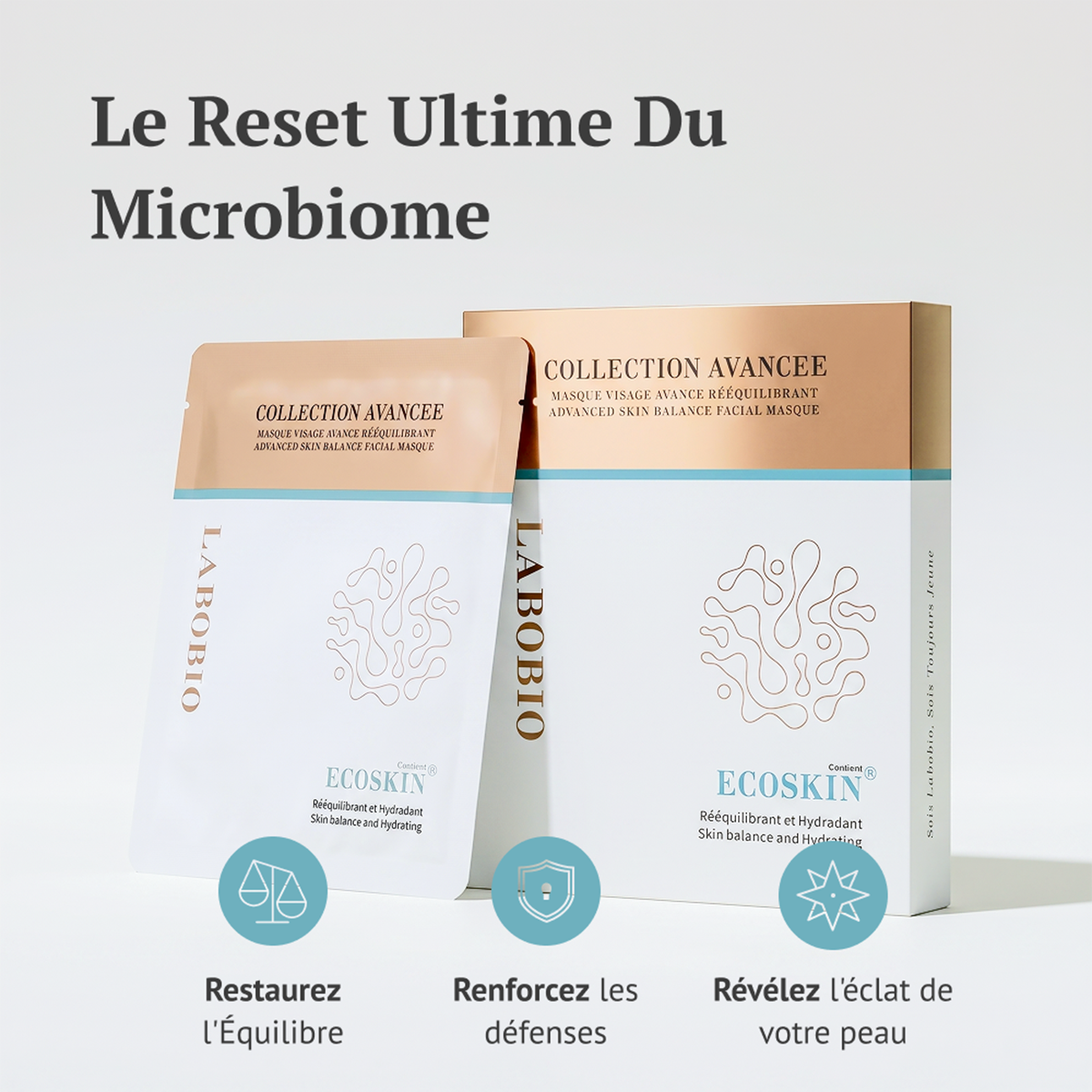 LABOBIO Masque Visage Équilibre Avancé de la Peau (6 Feuilles × 20 ml)