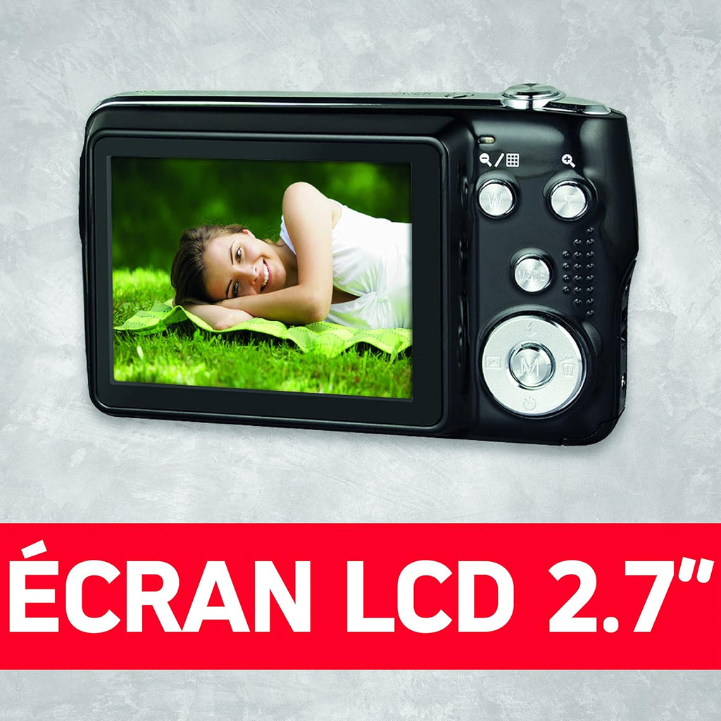 AgfaPhoto Appareil photo numérique compact 18 Mpx avec zoom optique 8x - Noir