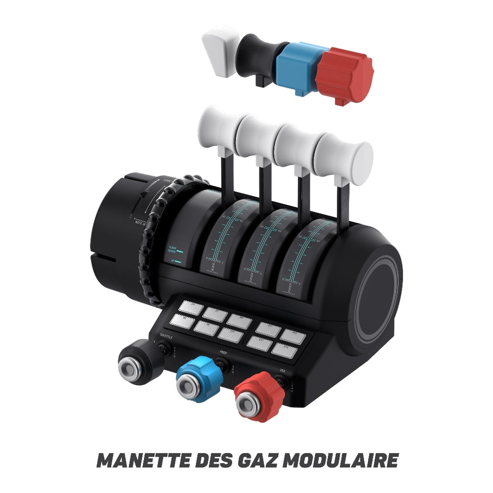 Turtle Beach VelocityOne Flight Système de contrôle universel Filaire - Rotation manche 180° & Manette des gaz modulaire & Affichage de gestion de vol - Xbox Series X|S, Windows 10/11 - Noir