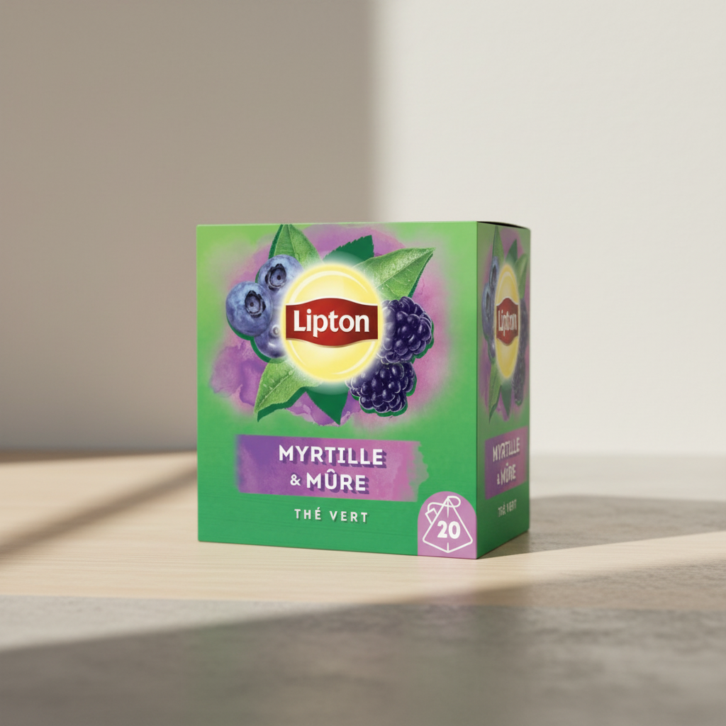 Lipton Thé vert myrtille et framboise noire x20 32 g