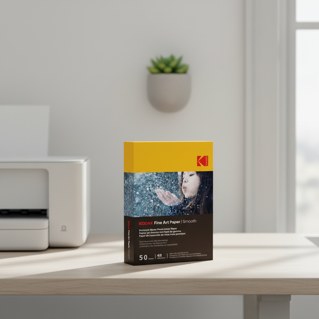 Kodak Papier photo d'art lisse - 50 feuilles texturées - 10 x 15 cm - Finition mate - 230 g/m² - Compatible toutes imprimantes à jet d'encre