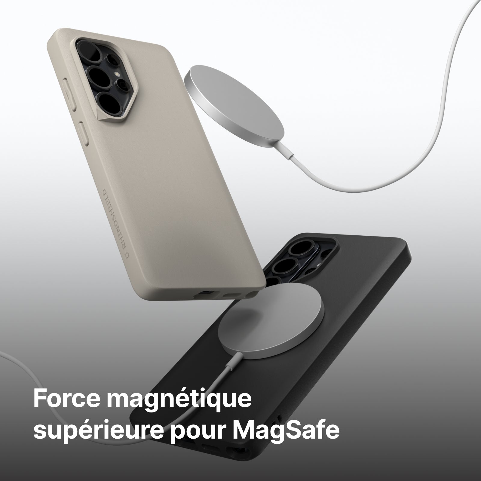 RHINOSHIELD Coque de Téléphone Portable Compatible MagSafe pour | SolidX Noir, Fortement Magnétique, Protection Antichoc Renforcée