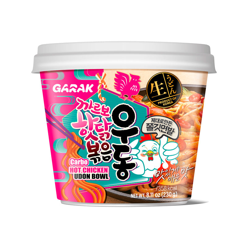 Garak Bol de nouilles udon saveur carbonara au poulet épicé 230 g