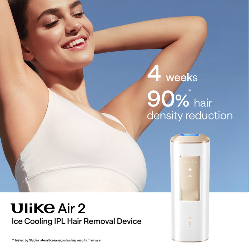 Ulike Air 2 Épilateur IPL pour Femmes et Hommes avec Technologie de Refroidissement à Glace, Résultats Presque Indolores, Alternative Sûre à l'Épilation Laser, pour Corps et Visage, Blanc