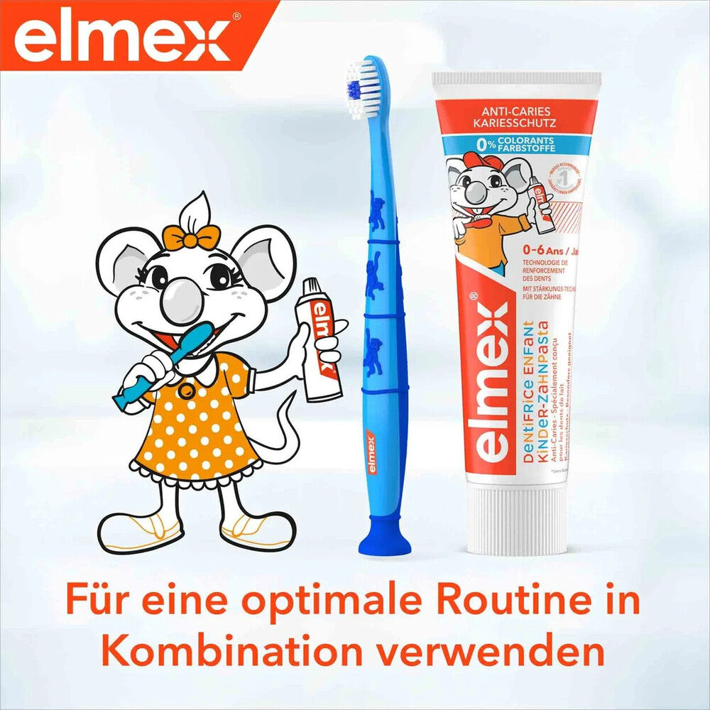 Elmex Kids Toothpaste 06 Years – Gentle Swiss Fluoride Toothpaste 75 ml - Pack of 4 (4 x 75ml = 4 tubes)