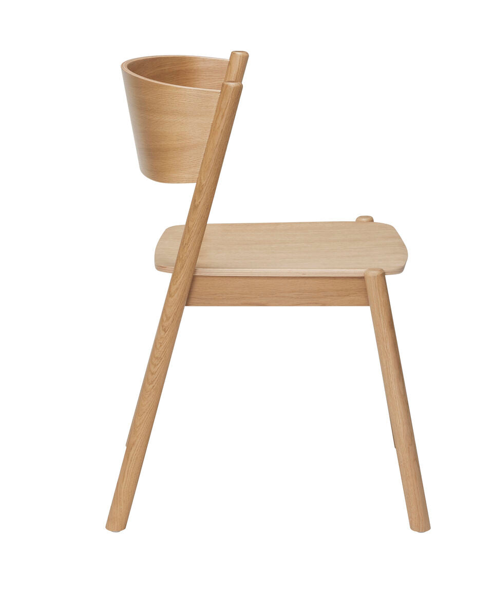 HUBSCH Oblique Chaise de salle à manger - Bois naturel