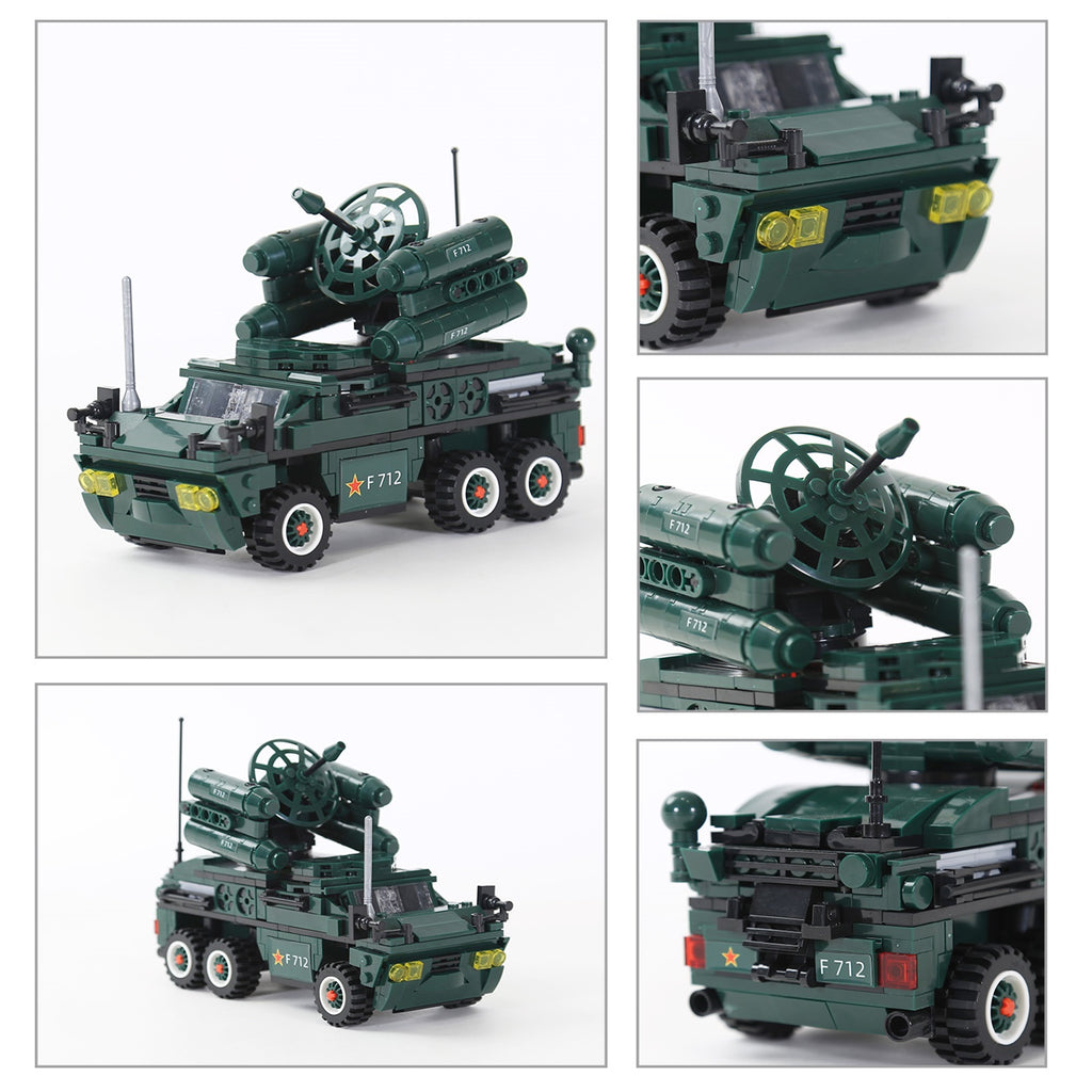 WANGE Véhicule de missile anti-aérien 493 pcs ensemble de blocs de construction pour constructeurs amateurs
