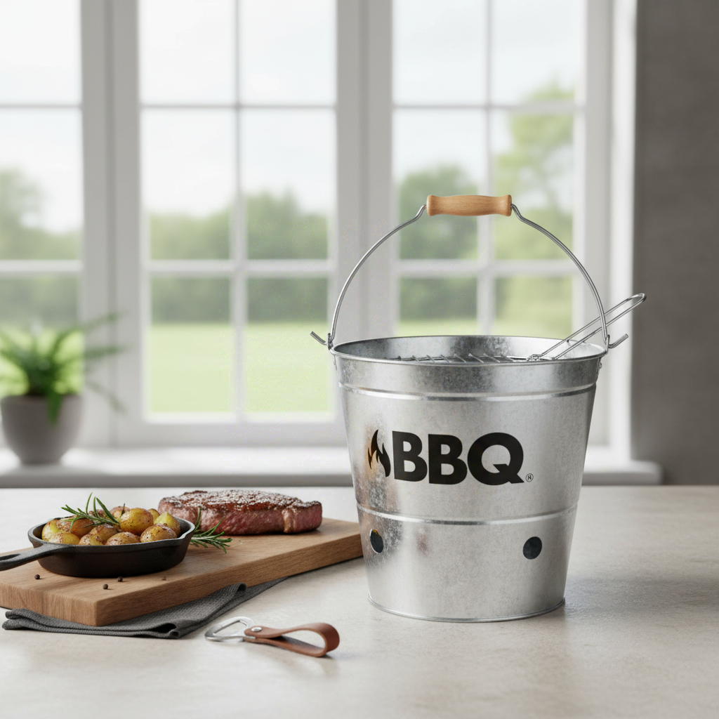 BBQ Collection Seau à barbecue en zinc - Ø 265 mm