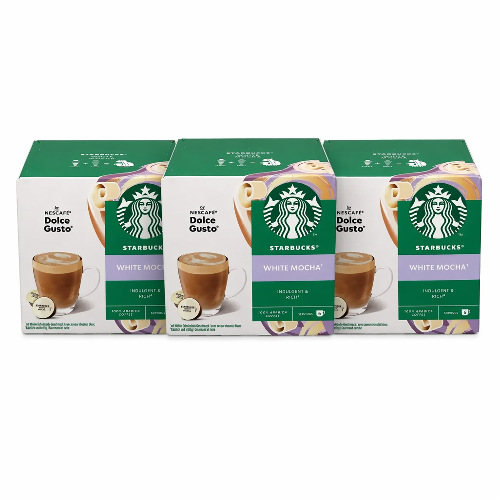 Starbucks Capsules de Café Mocha White Mocha Compatibles Dolce Gusto x12 123 g (Lot de 3)