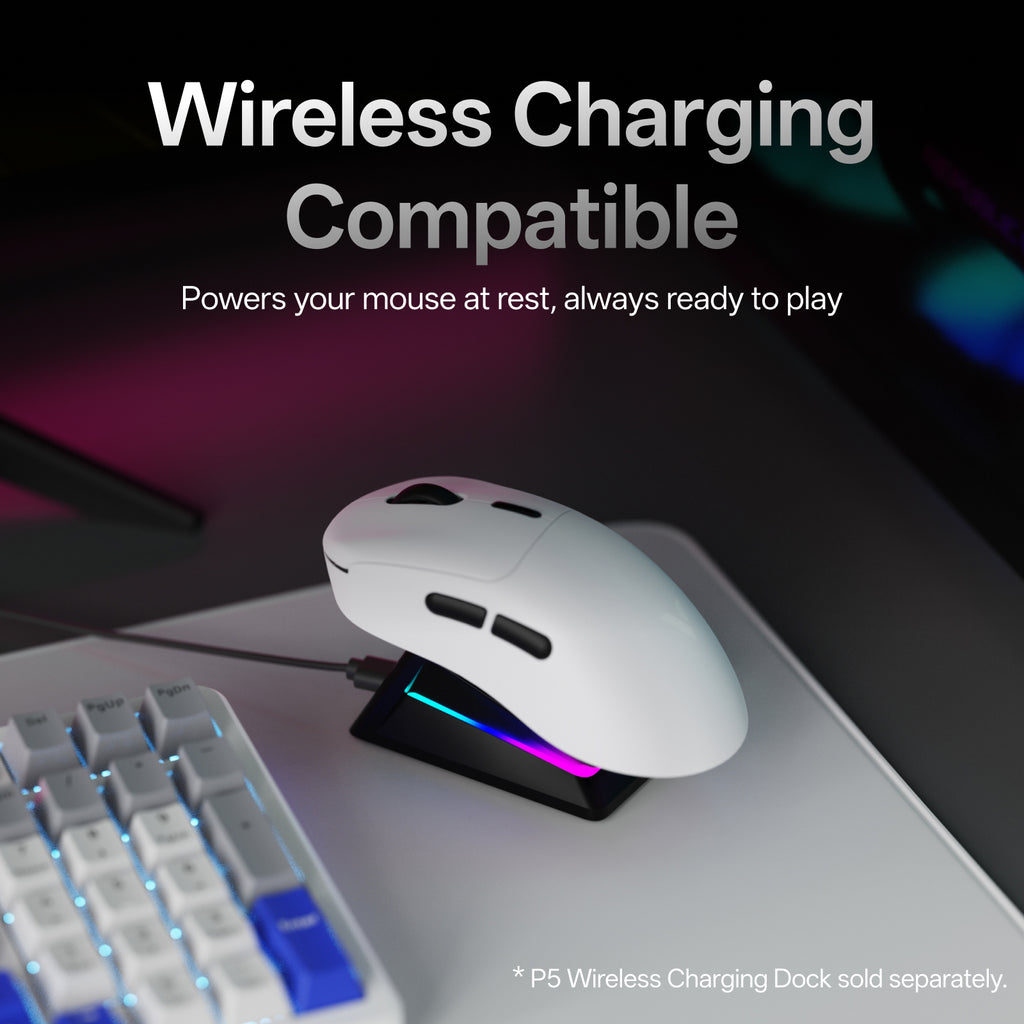 Rapoo VT3 Souris de jeu sans fil, taux d’interrogation sans fil réel 8K, légère 53 g, autonomie jusqu’à 750 h, microcontrôleur Nordic nRF54L15, commutateur mécanique 100 millions