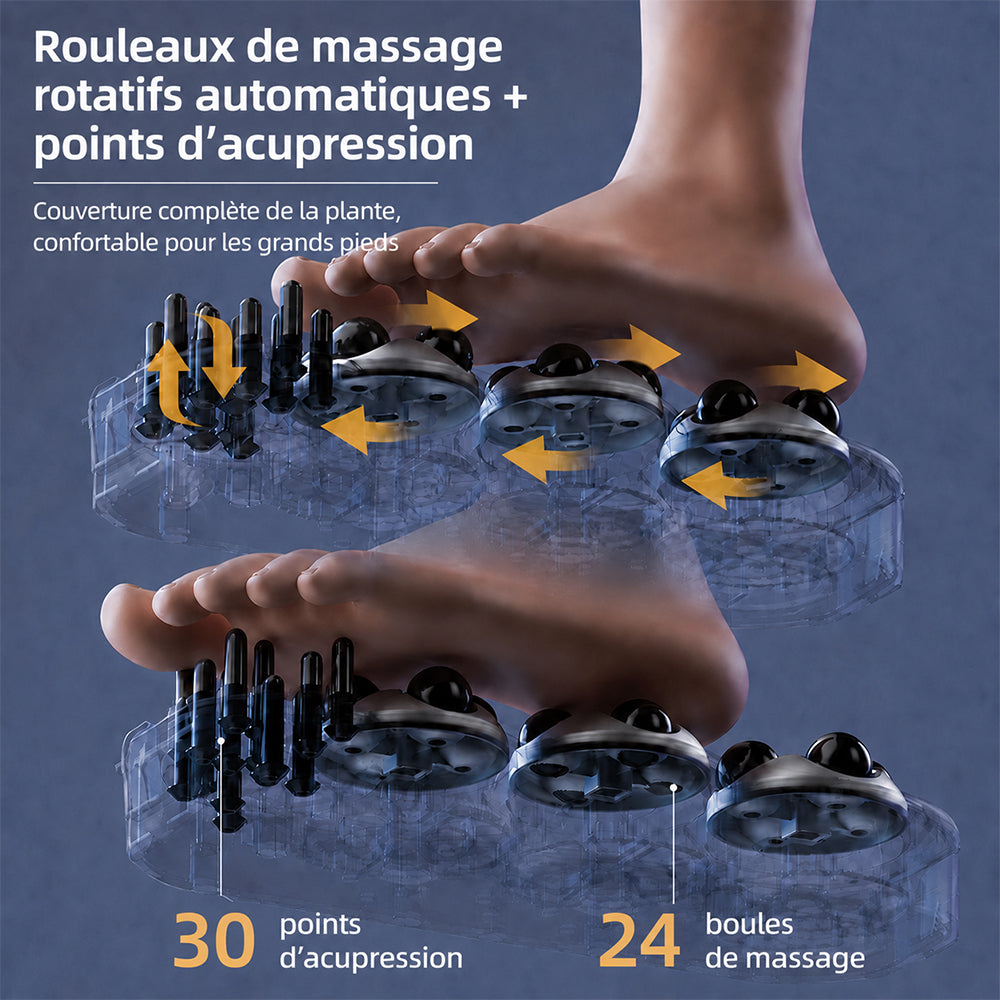 KASJ Z201 Bain de pieds massant électrique avec 6 rouleaux rotatifs & 2 points d'acupression à mouvement vertical – Stérilisation UV, Bassin profond pour bain de mollets, Chauffage réglable, Minuterie & roues faciles à déplacer pour soulager le stres