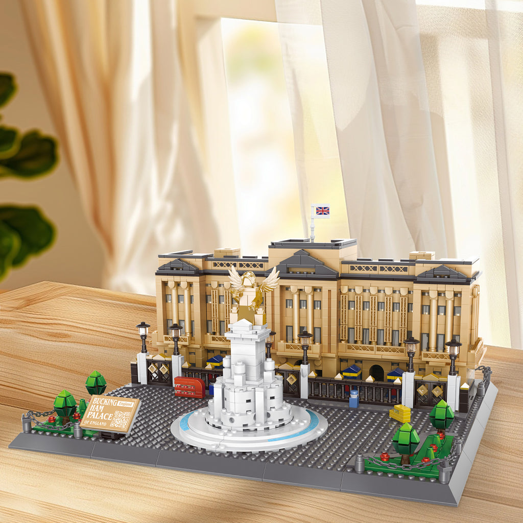 WANGE Buckingham Palace-Londres, Angleterre 1695 Pièces Ensemble de Blocs de Construction pour Bâtisseurs Amateurs