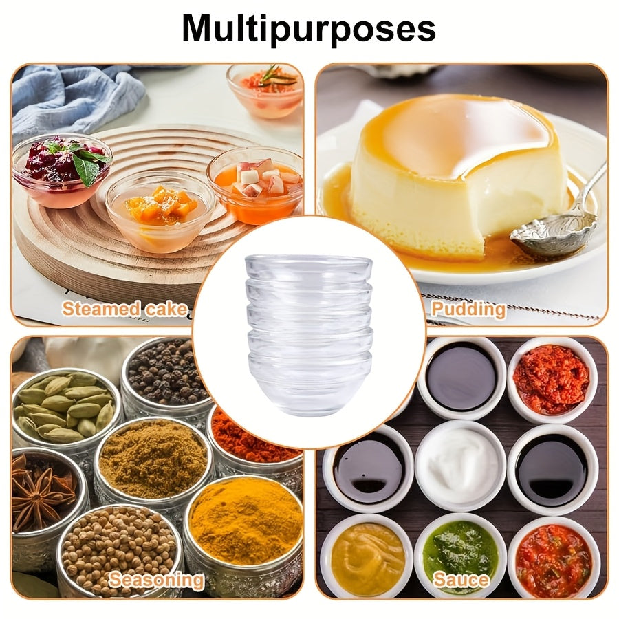 YumiPLUS Coupelles à tremper en verre transparent, lot de 6