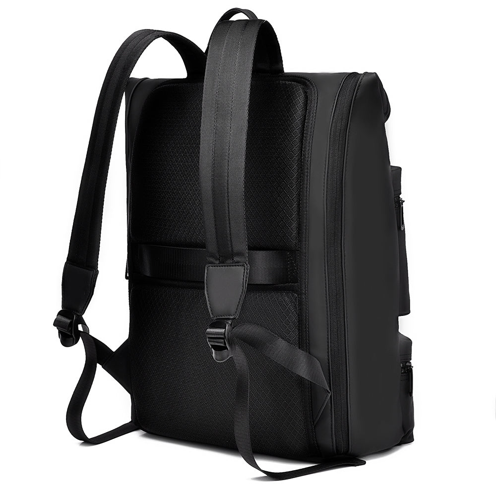 Sac à dos ordinateur portable professionnel 15,6 pouces à rabat hydrofuge Multi poches externes Poches arrière antivol Sac à dos décontracté Pour bureau et voyage quotidien