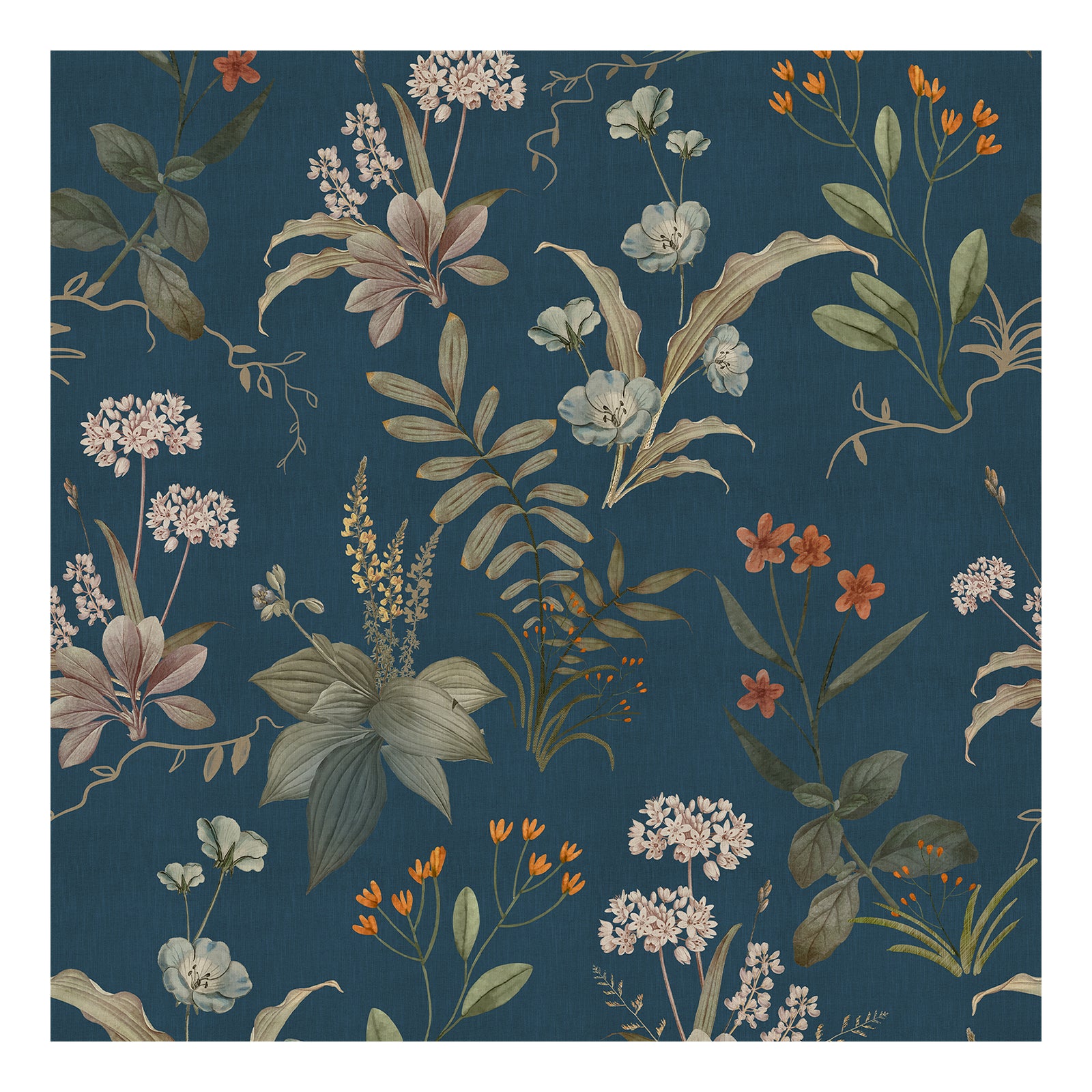 Murgall Papier peint adhésif Fleurs tombantes Bleu 44 x 305 cm 1 rouleau