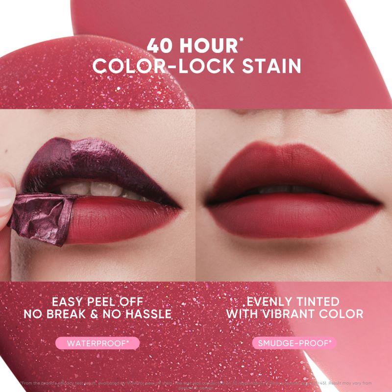 JUDYDOLL PEEL OFF STAIN AND PLUMPING OIL DUO 01 ROSY PEARL LIPS