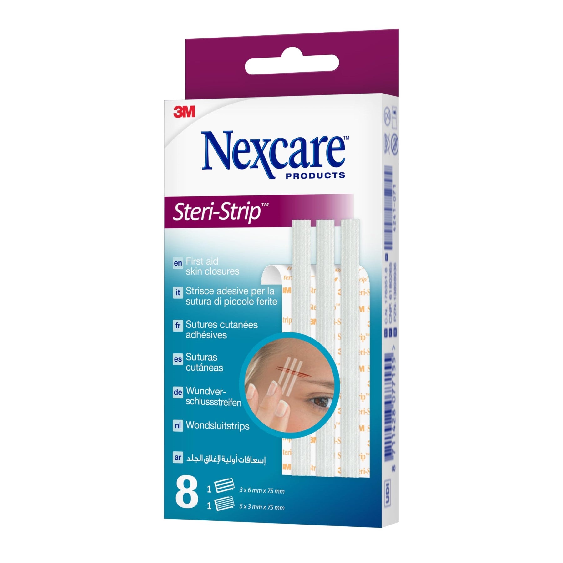 NEXCARE™ Steri-Strip™ Pansements Cutanés Assortis R150C, Lot de 8