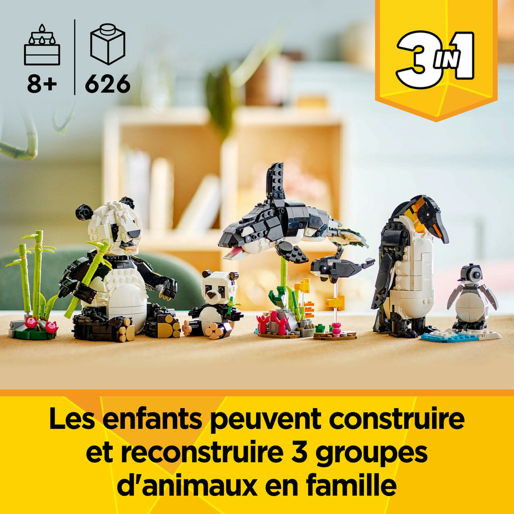 LEGO Creator 31165 Animaux sauvages : la famille de pandas