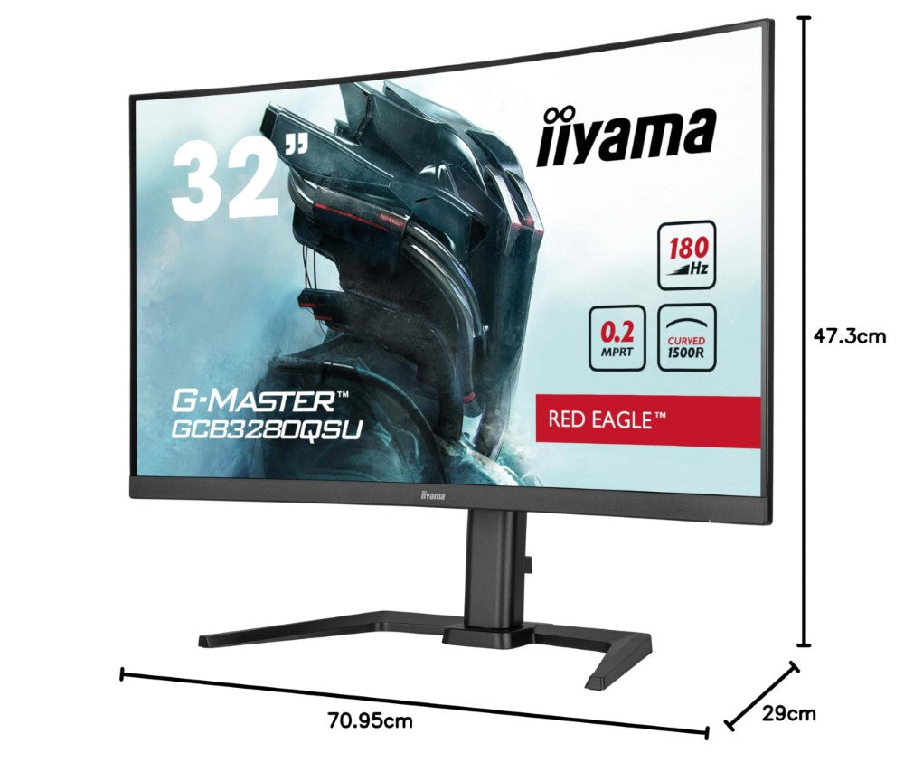 iiyama G-MASTER GCB3280QSU-B2 Moniteur d’ordinateur, 80 cm (31,5 po), 2560 x 1440 pixels, Dual QHD, LED, Noir