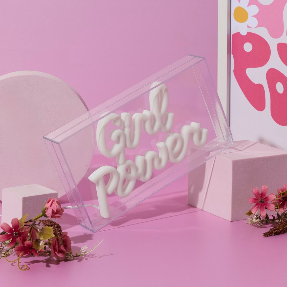 HOME DECO FACTORY Lampe LED en acrylique effet néon CO GRL PWR