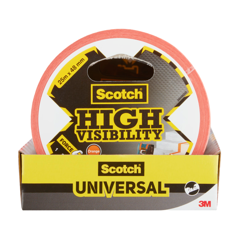 Scotch® Ruban adhésif toilé de réparation Universel Haute visibilité Orange 25 m x 48 mm