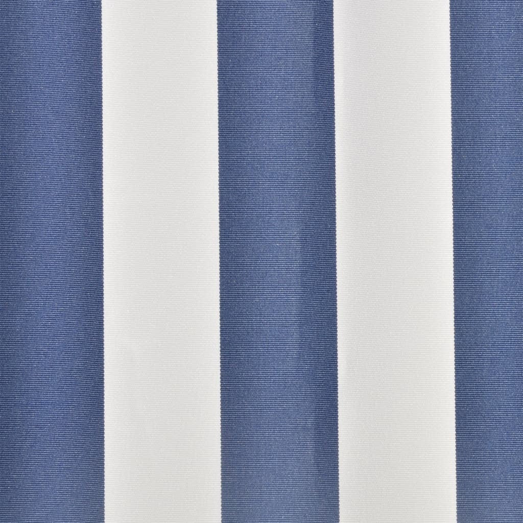 VidaXL Tissu de Remplacement pour Tente de Terrasse – Bleu et Blanc – 4 x 3 m (Cadre Non Inclus)