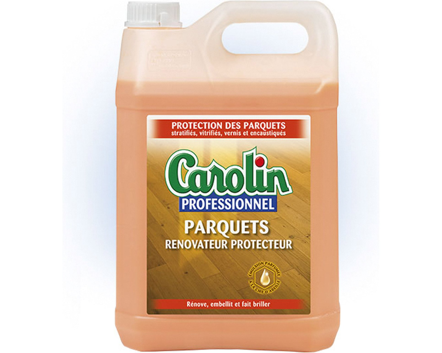CAROLIN Émulsion parquet cire protectrice comble les rayures parfum cire d'abeille 5 kg
