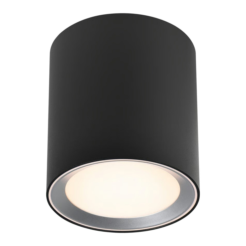 Surface spot LANDON 14 blanc chaud 2700k LED intégrée métal noir IP44 Salle de bain - Nordlux, Intérieur