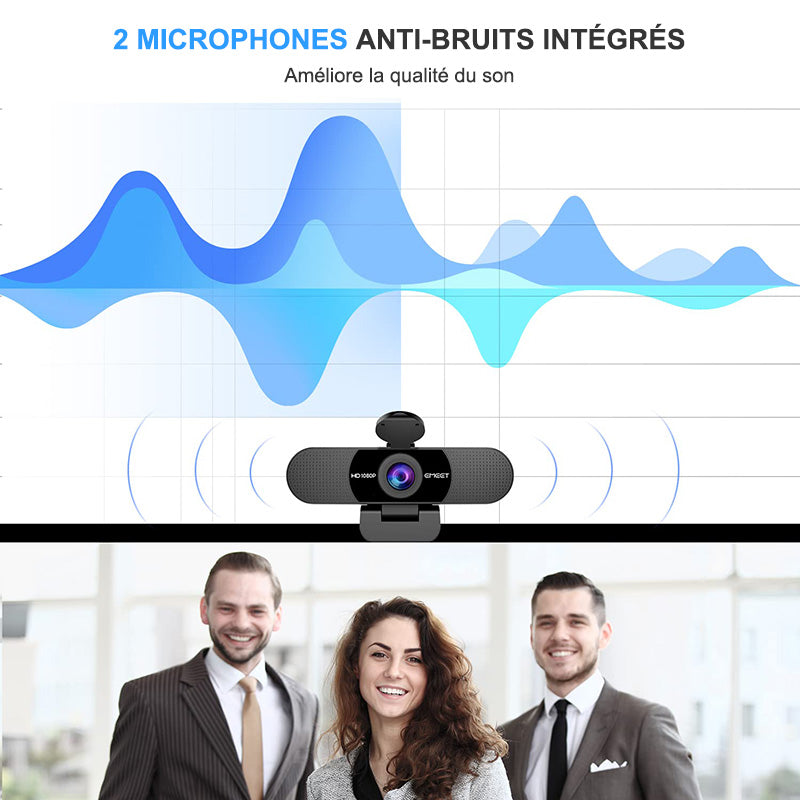 EMEET Webcam pour PC USB HD 1080p avec Plug & Play