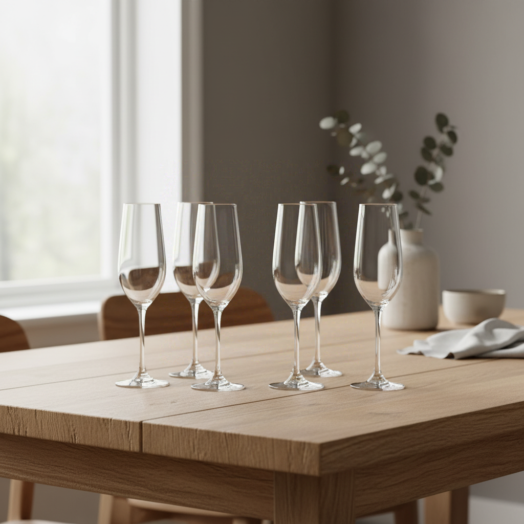 BJÖRN LAGOM Lot de 6 flûtes à champagne - 22 cl
