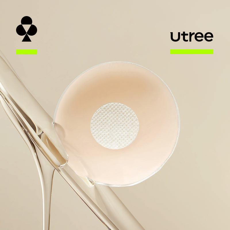 Utree - Cache-seins en silicone invisibles pour femme, anti-déformation, sans fil, 10 paires de formes arrondies