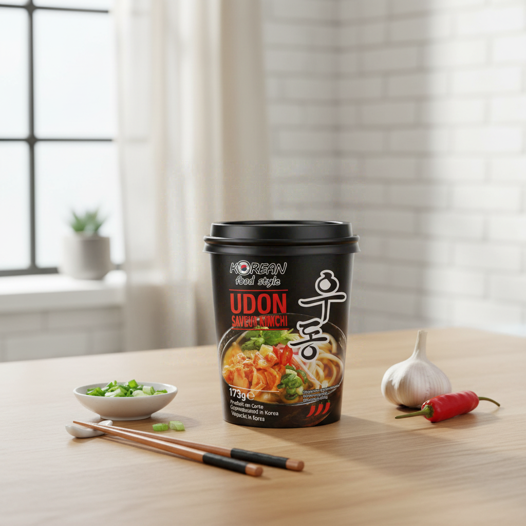 Korean Food Style Nouilles instantanées udon saveur Kimchi - 173 g