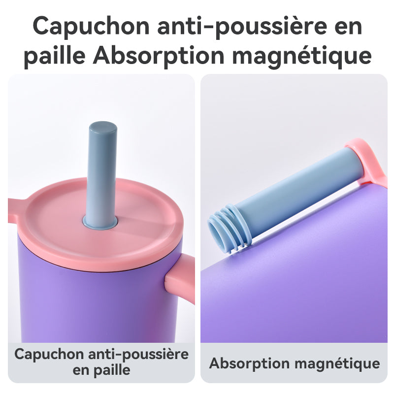 JORDAN&JUDY Subor Gourde isotherme à double paroi en acier avec paille 920 ml - Violet