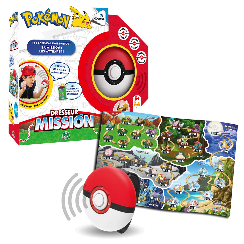 GP GAMES Pokémon - Dresseur Mission, Jeu de société ludique et immersif, Capture tous les Pokémon, Jusqu'à 4 joueurs, Pour les enfants dès 5 ans, GPK02