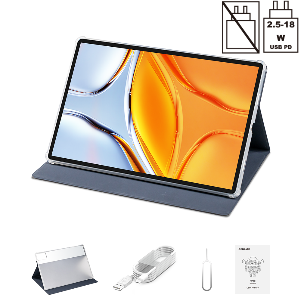 Teclast T70 Tablette 14 Pouces FHD, Helio G99, 20 Go RAM + 256 Go ROM, Android 15, Double SIM 4G LTE, Wi-Fi 5 GHz, Batterie 10000 mAh 18 W, Widevine L1, GPS, Bluetooth 5.2, Coque Incluse, 2025
