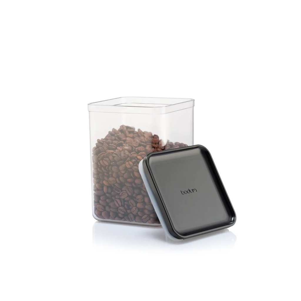 Bodum Canteen Lot de 12 bocaux de conservation avec couvercle noir