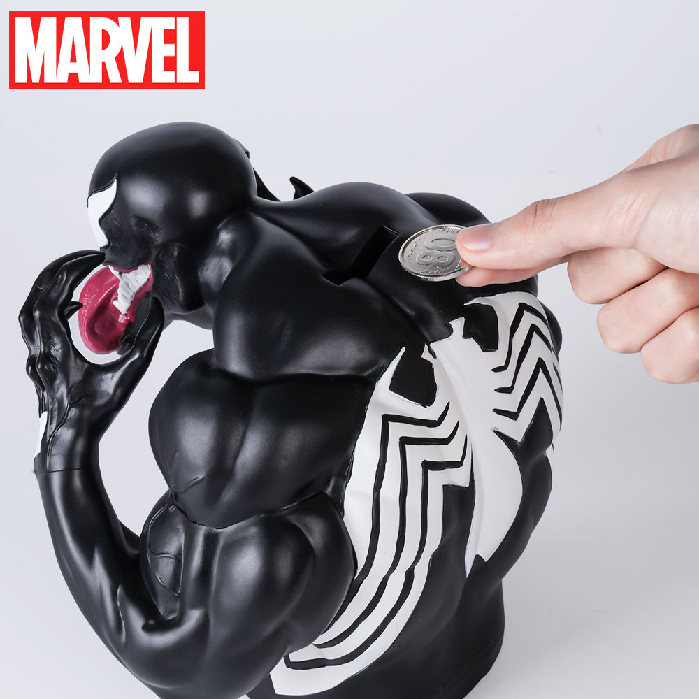 Tirelire Marvel Venom Officielle 3D en PVC – Figurine Stéréo Imposante Étanche et Anti‑Choc, Objet de Collection et Organisateur de Bureau, Décoration Maison, Bocal à Économies