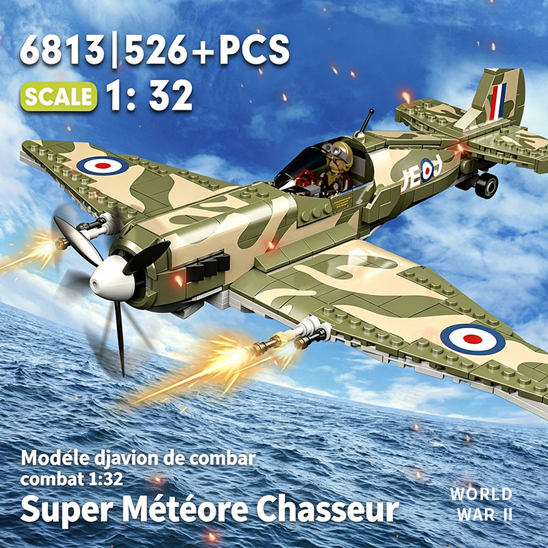 CAYI Spitfire Fighter MK9 526 Pièces Ensemble de Blocs de Construction pour Bricoleurs